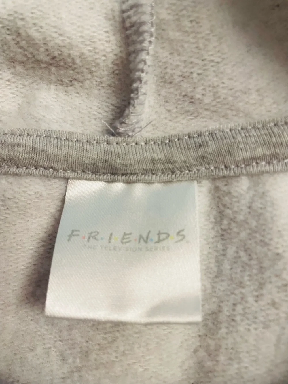 FRIENDS Vintage Retro Throwback Light Gray Hoodie with Skyline - Picture 5 of 6